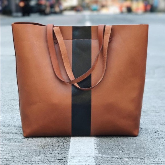 Madewell Handbags - MADEWELL PAINT STRIPE TRANSPORT TOTE NWT!!